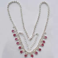 純銀製の宝石類のネックレス, 92.5％純度シルバー, ライン石のある, 5mm,3mm, 長さ:16 インチ, 売り手 ストランド