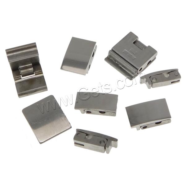 Stainless Steel Watch Band Clasp, 304 Stainless Steel, Rectangle, machine polishing & different size for choice, original color, Sold By PC