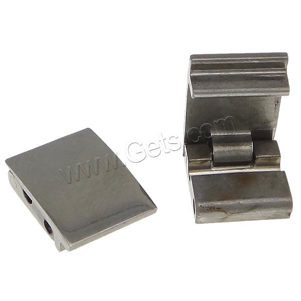 Stainless Steel Watch Band Clasp, 304 Stainless Steel, Rectangle, machine polishing & different size for choice, original color, Sold By PC