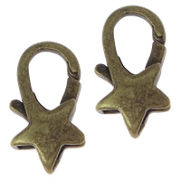 Brass Lobster Claw Clasp, Star, plated Approx 1mm 