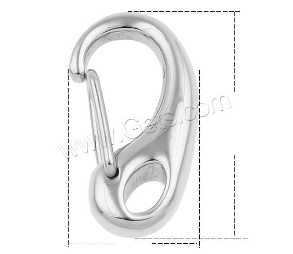 Stainless Steel Key Clasp, different size for choice, original color, Sold By Bag