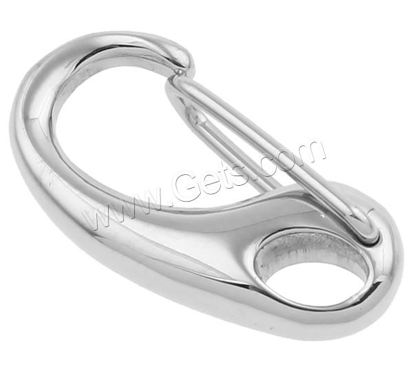 Stainless Steel Key Clasp, different size for choice, original color, Sold By Bag