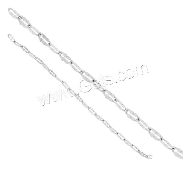 Stainless Steel Cable Link Chain, Lip, different size for choice, original color, Sold By m