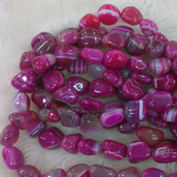 Perles agates rose naturelles, agate rose, pepite, normes différentes pour le choix & Personnalisé pouce, Vendu par brin