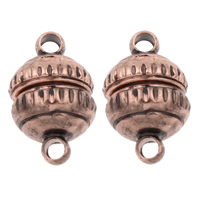 Brass Magnetic Clasp, antique copper color plated, single-strand, nickel, lead & cadmium free Approx 2mm 