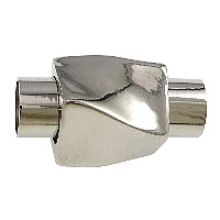 Runder Edelstahl Magnetverschluss, 316 Edelstahl, plattiert, keine, 18.5x9mm, Bohrung:ca. 5mm, verkauft von PC