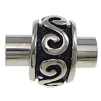 Round Stainless Steel Magnetic Clasp, 316 Stainless Steel, Lantern, plated, enamel Approx 4mm 