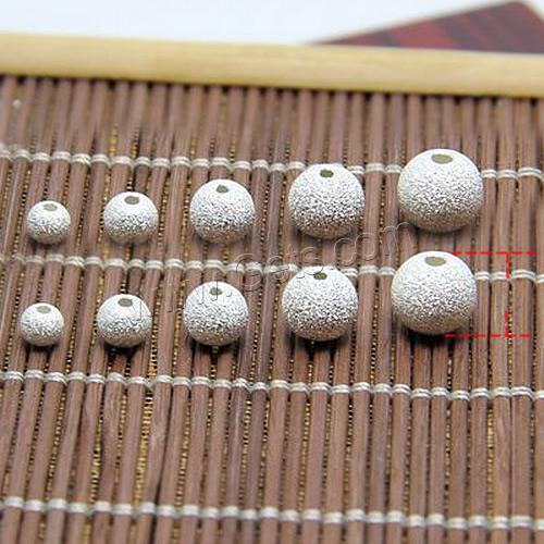 Sterling Silver Spacer Beads, 925 Sterling Silver, Round, different size for choice & stardust, Hole:Approx 1mm, Sold By PC