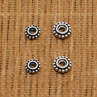 Thailand Sterling Silver Spacer Bead, Rondelle 
