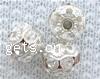 Ball Rhinestone Spacer, Brass, Round, plated, with rhinestone & hollow Grade B, 6mm Approx 1mm 