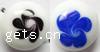 Handmade Lampwork Beads, Flat round, 16x16x10mm, Sold by PC