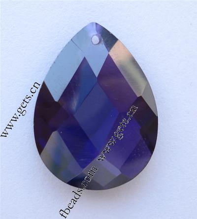 Cubic Zirconia Jewelry Pendants, Teardrop, faceted, more colors for choice, Sold By PC