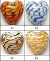 Handmade Lampwork Beads,Heart,20mm,Sold by PC
