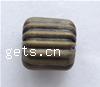 Corrugated Brass Beads, Column, plated Approx 1.5mm 