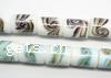 Handmade Lampwork Beads, Round tube, 11x16mm, Sold by PC