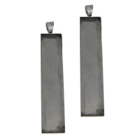 Stainless Steel Pendant Setting, 304 Stainless Steel, Rectangle, plated Approx Inner Approx 
