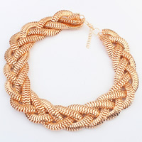 Zinc Alloy Necklace, with 1.9Inch extender chain, gold color plated, braided, nickel, lead & cadmium free, 35mm Approx 19.2 Inch 