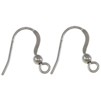 Stainless Steel Hook Earwire, 316 Stainless Steel, plated, with loop Approx 2mm 