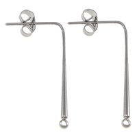 Stainless Steel Hook Earwire, 304 Stainless Steel, plated, with loop Approx 1mm 