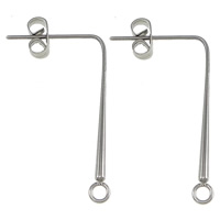 Stainless Steel Hook Earwire, 304 Stainless Steel, plated, with loop Approx 2mm 