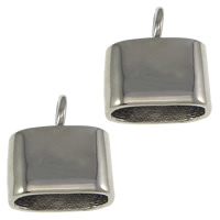 Stainless Steel End Caps, 316 Stainless Steel, Rectangle, plated Approx 4mm 