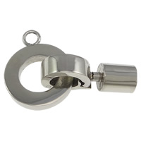 Stainless Steel Fold over Clasp, 304 Stainless Steel, plated, with end cap Approx 2mm, 5mm 
