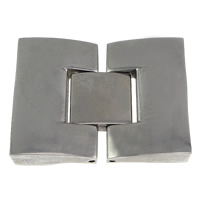Stainless Steel Fold over Clasp, 316 Stainless Steel, plated, with end cap Approx 