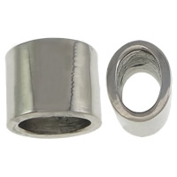 Stainless Steel Large Hole Beads, 304 Stainless Steel, Column, plated Approx 