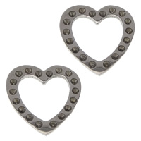 Stainless Steel Cabochon Setting, 304 Stainless Steel, Heart, plated Inner Approx 1mm 
