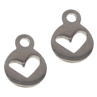Stainless Steel Extender Chain Drop, 304 Stainless Steel, Heart, plated Approx 2mm 