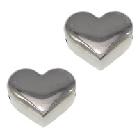 Edelstahl Perlen, 304 Edelstahl, Herz, plattiert, keine, 10x9x5.5mm, Bohrung:ca. 2mm, verkauft von PC