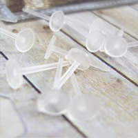 Plastic Adhesive Earring Post Component, plastic post pin 12mmuff0c1mm, Approx 