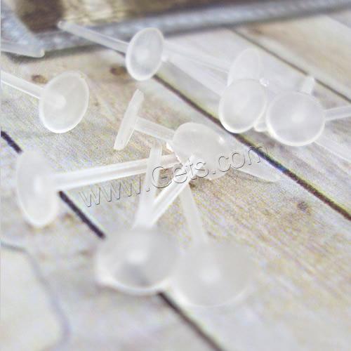 Plastic Adhesive Earring Post Component, plastic post pin, different size for choice, 12mmuff0c1mm, Approx 150PCs/Bag, Sold By Bag