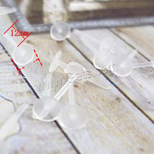 Plastic Adhesive Earring Post Component, plastic post pin, different size for choice, 12mmuff0c1mm, Approx 150PCs/Bag, Sold By Bag
