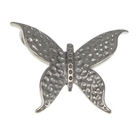 Stainless Steel Pendant Setting, 316 Stainless Steel, Butterfly, plated, hammered Approx Inner Approx 1mm 
