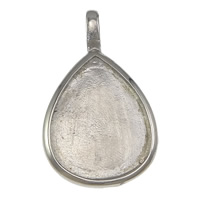 Stainless Steel Pendant Setting, 316 Stainless Steel, Teardrop, plated Approx Inner Approx 