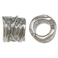 Stainless Steel Large Hole Beads, 316 Stainless Steel, Column, plated Approx 7mm 
