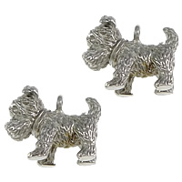 Stainless Steel Animal Pendants, 316 Stainless Steel, Dog, plated Approx 1mm 