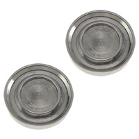 Stainless Steel Cabochon Setting, 304 Stainless Steel, Flat Round, plated 