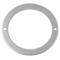 Conector encanto de acero inoxidable, Donut, 1/1 aro, color original, 24x0.5mm, agujero:aproximado 1mm, Vendido por UD
