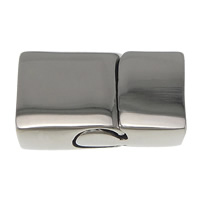 Rectangle Stainless Steel Magnetic Clasp, 304 Stainless Steel, original color Approx 