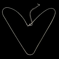 Messing Kabel-Verbindungs-Halsketten-Kette, mit Verlängerungskettchen von 3lnch, plattiert, Schlangekette, keine, 1mm, Länge:ca. 18 ZollInch, verkauft von Strang