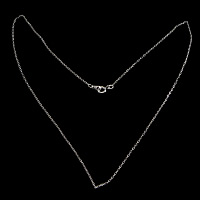 Messing Kabel-Verbindungs-Halsketten-Kette, plattiert, Oval-Kette, keine, 2x1.5x0.1mm, Länge:ca. 18 ZollInch, verkauft von Strang