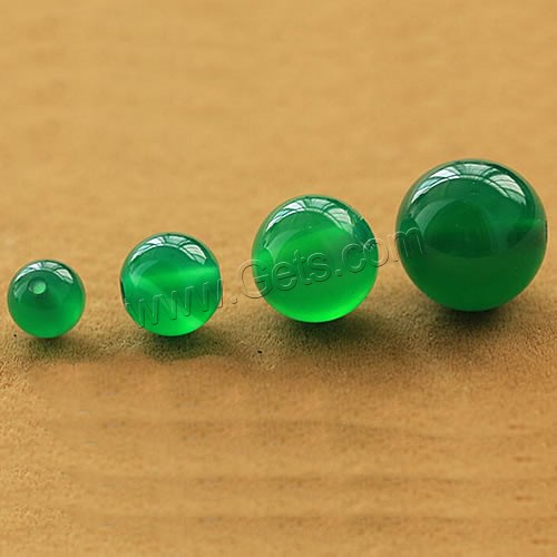 Natural Green Agate Beads, Round, different size for choice, Grade AAAAA, Sold By PC