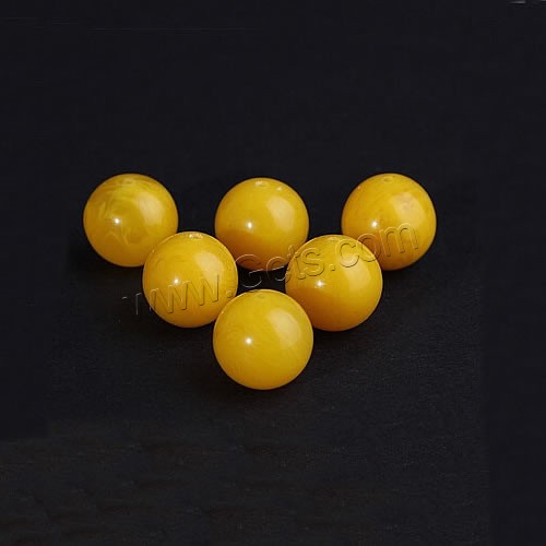 Perles Ambre naturel, Jaune ambre de la Baltique, Rond, normes différentes pour le choix, Vendu par PC