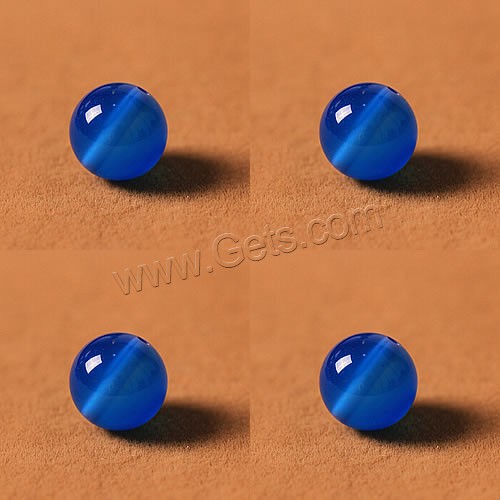 Perle Agate bleue naturelle, Rond, normes différentes pour le choix, année AAAAA, Vendu par PC