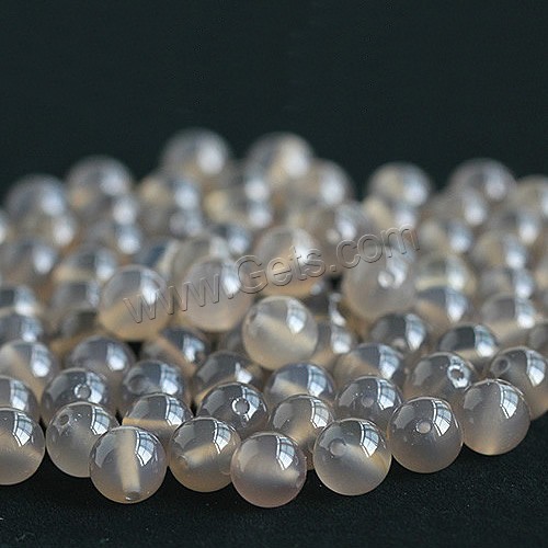 Natural Grey Agate Beads, Round, different size for choice, Grade AAAAA, Sold By PC