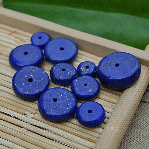 Natural Lapis Lazuli Spacer Bead, Flat Round, different size for choice, Grade AAAAA, Sold By PC