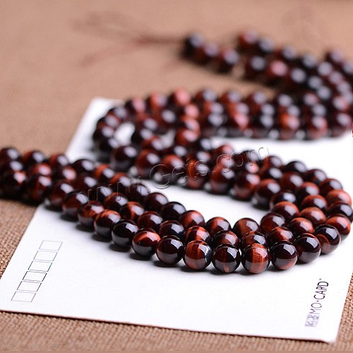 Tiger Eye Beads, Round, different size for choice, red, Grade AAAAAA, Sold By PC