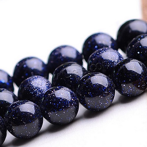 Blue Goldstone Beads, Round, different size for choice, Sold By PC